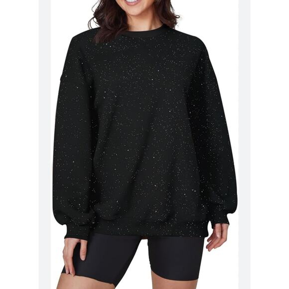 J. Crew Sweaters - J. Crew Women’s Plus Size XXL Black Speckled Crewneck Sweater Long Sleeve Knit